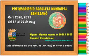 Preinscripció Escoleta Infantil Municipal
